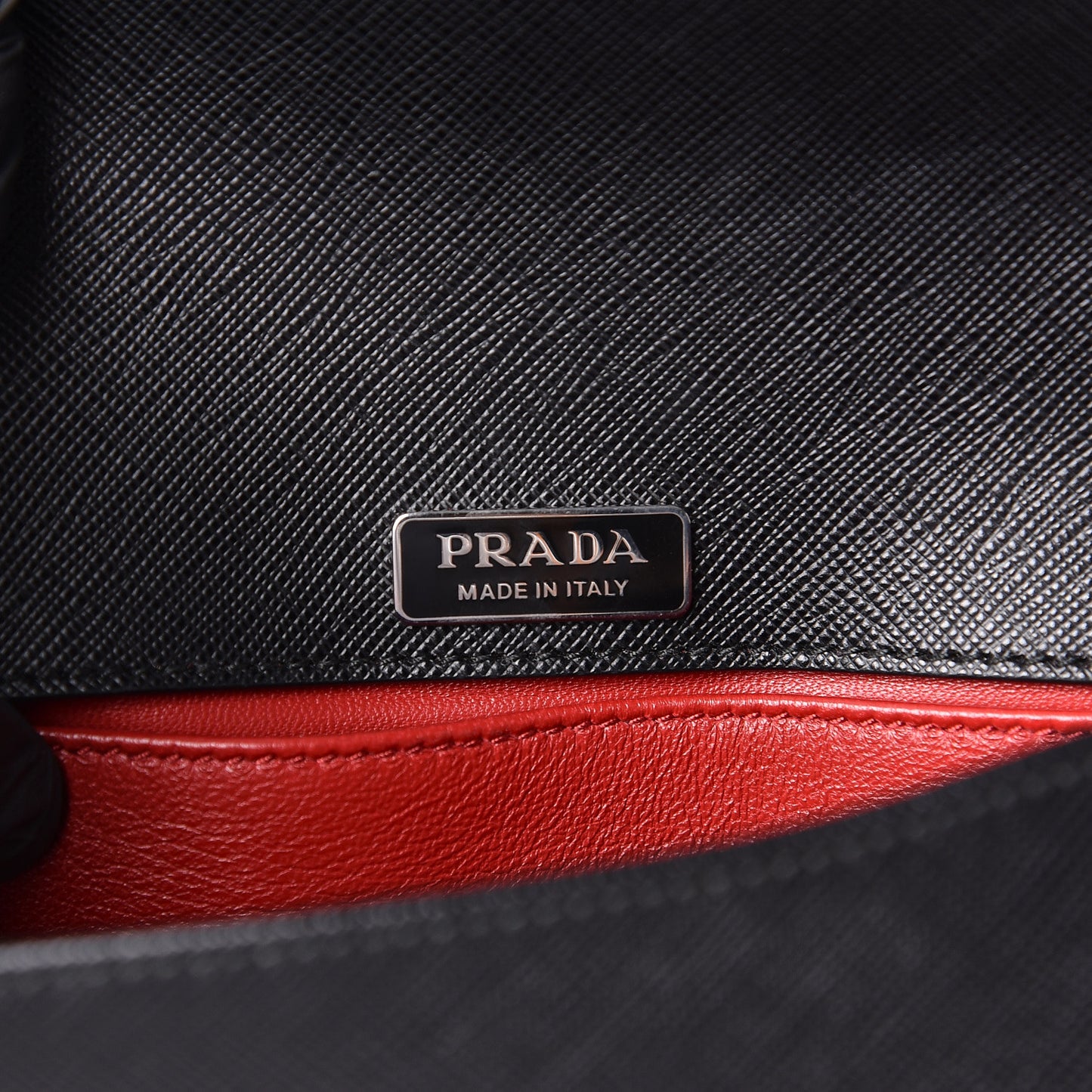 Saffiano Lux Bandoliera Crossbody Bag Black