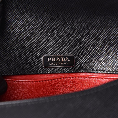 Prada Saffiano Lux Bandoliera Crossbody Bag Black 6 of 9