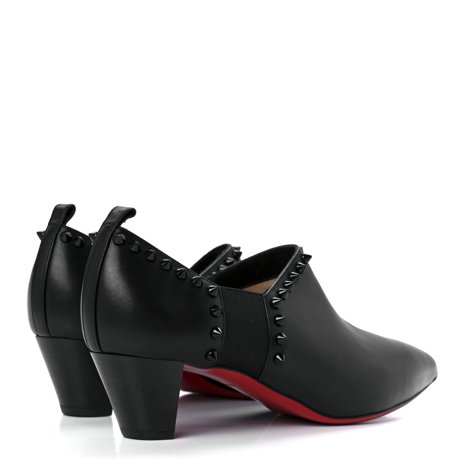 Christian Louboutin Nappa Studded Vicky 45 Booties 37 Black 4 of 9