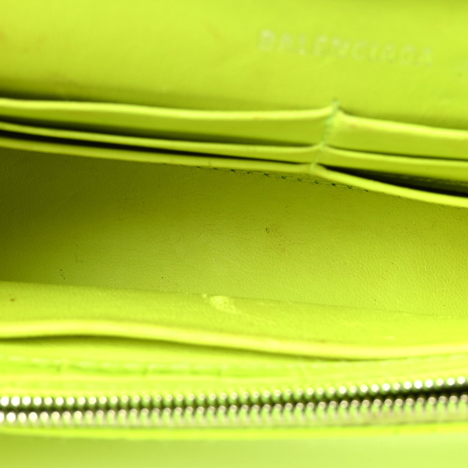 Balenciaga Shiny Calfskin Crocodile Embossed Hourglass Chain Bag Fluo Yellow 4 of 9