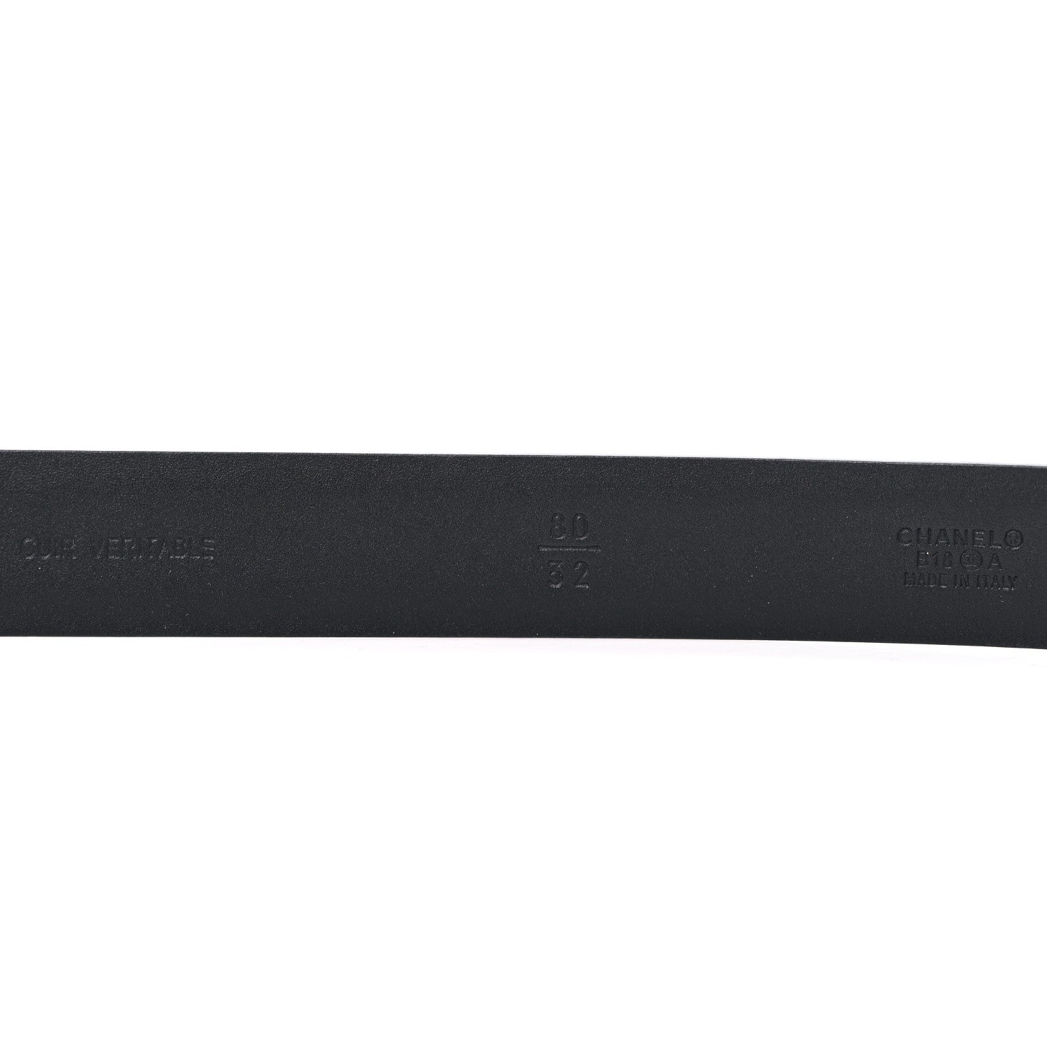 Chanel Glazed Calfskin CC Medallion Belt 80 32 Black 3 of 4