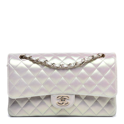 Chanel Iridescent Lambskin Quilted Medium Double Flap Ivory 1 of 11