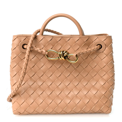 Bottega Veneta Nappa Intrecciato Small Andiamo Shoulder Bag Biscuit 1 of 9