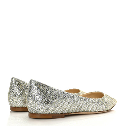 Jimmy Choo Glitter Romy Flats 35.5 Champagne 4 of 9