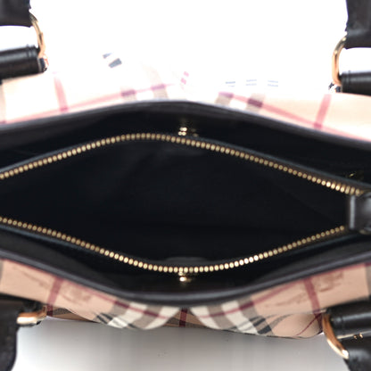 Burberry Haymarket Check Small Northfield Tote Chocolate 6 of 13