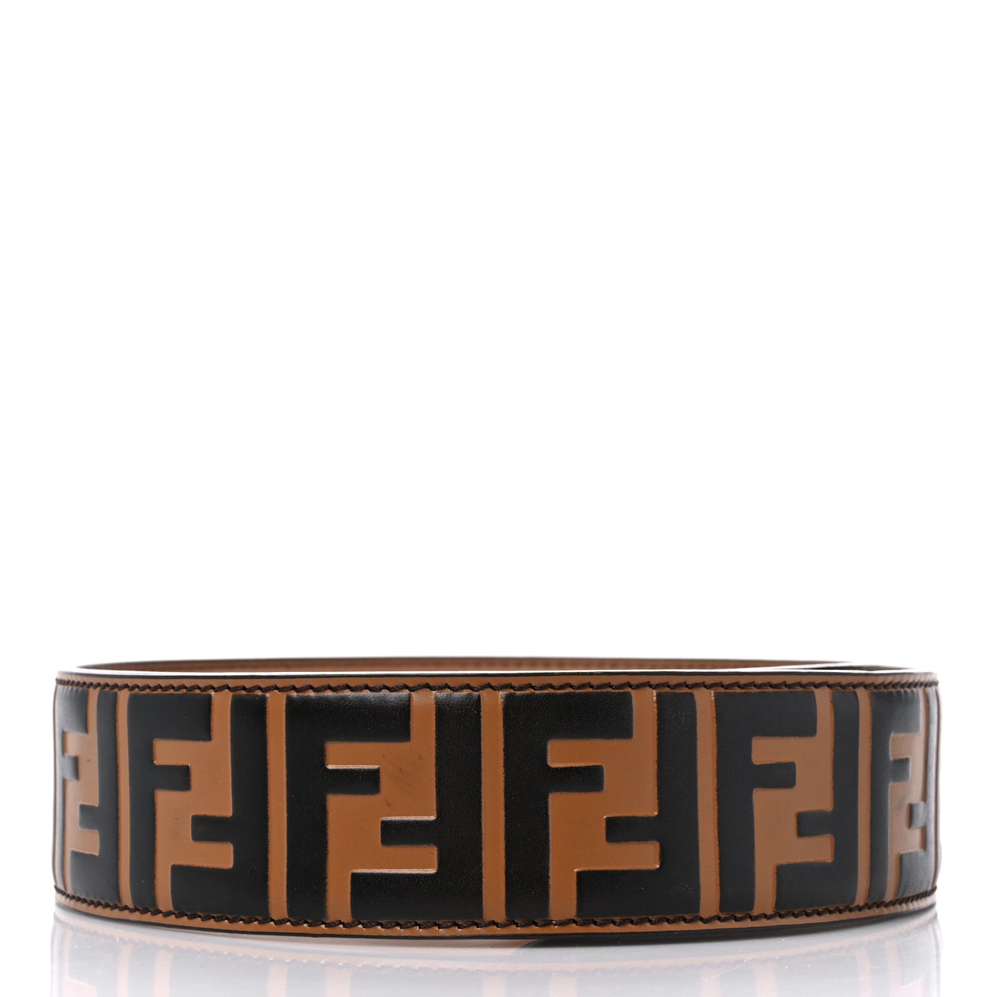 Calfskin FF 1974 Embossed Strap You Tobacco Black