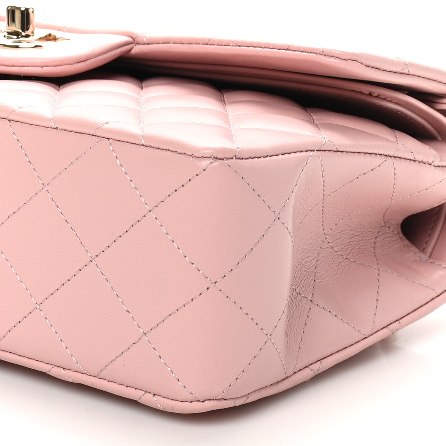 Chanel Lambskin Quilted Small Double Flap Light Pink 10 of 11
