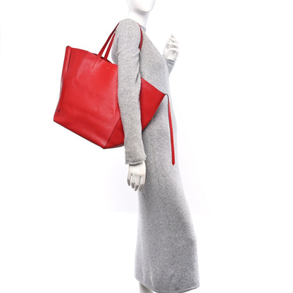 Celine Soft Grained Calfskin Medium Belt Cabas Phantom Coquelicot 2 of 16