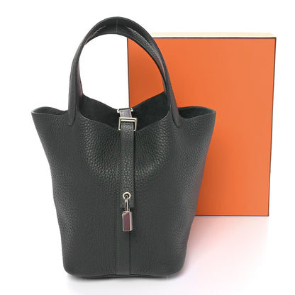 Hermes Taurillon Clemence Picotin Lock 18 PM Vert Fonce 10 of 10