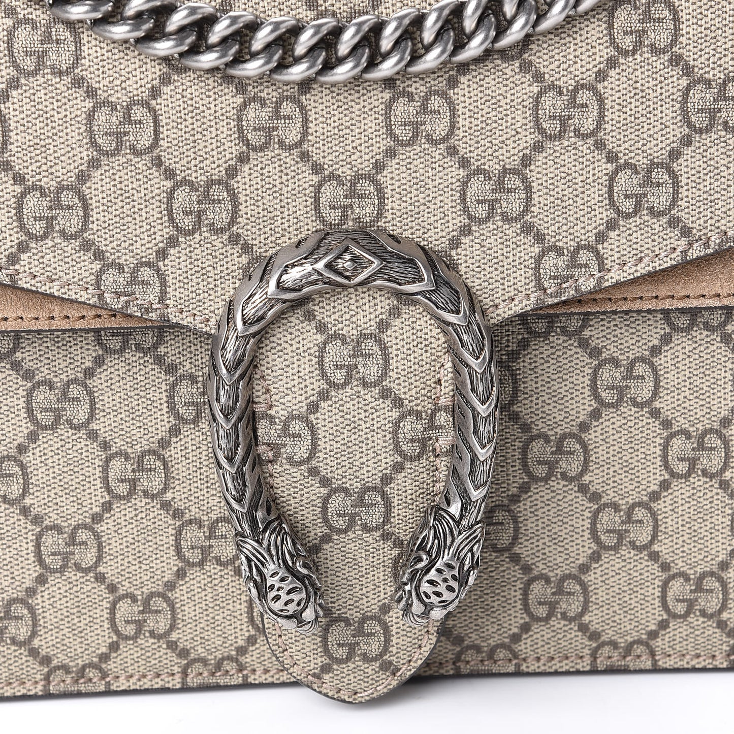 GG Supreme Monogram Small Dionysus Shoulder Bag Taupe