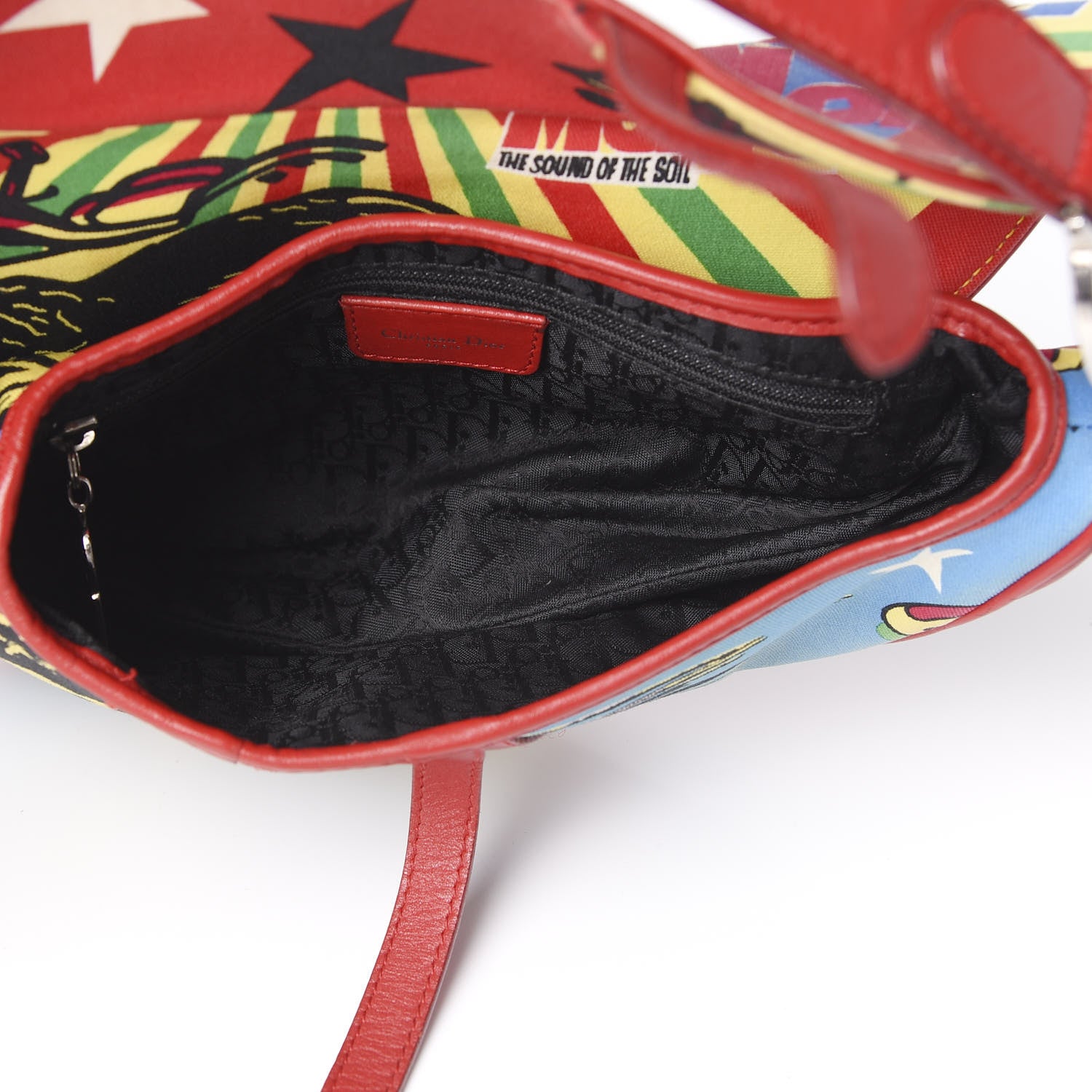 Christian Dior Canvas Bob Marley Saddle Bag Multicolor 4 of 16