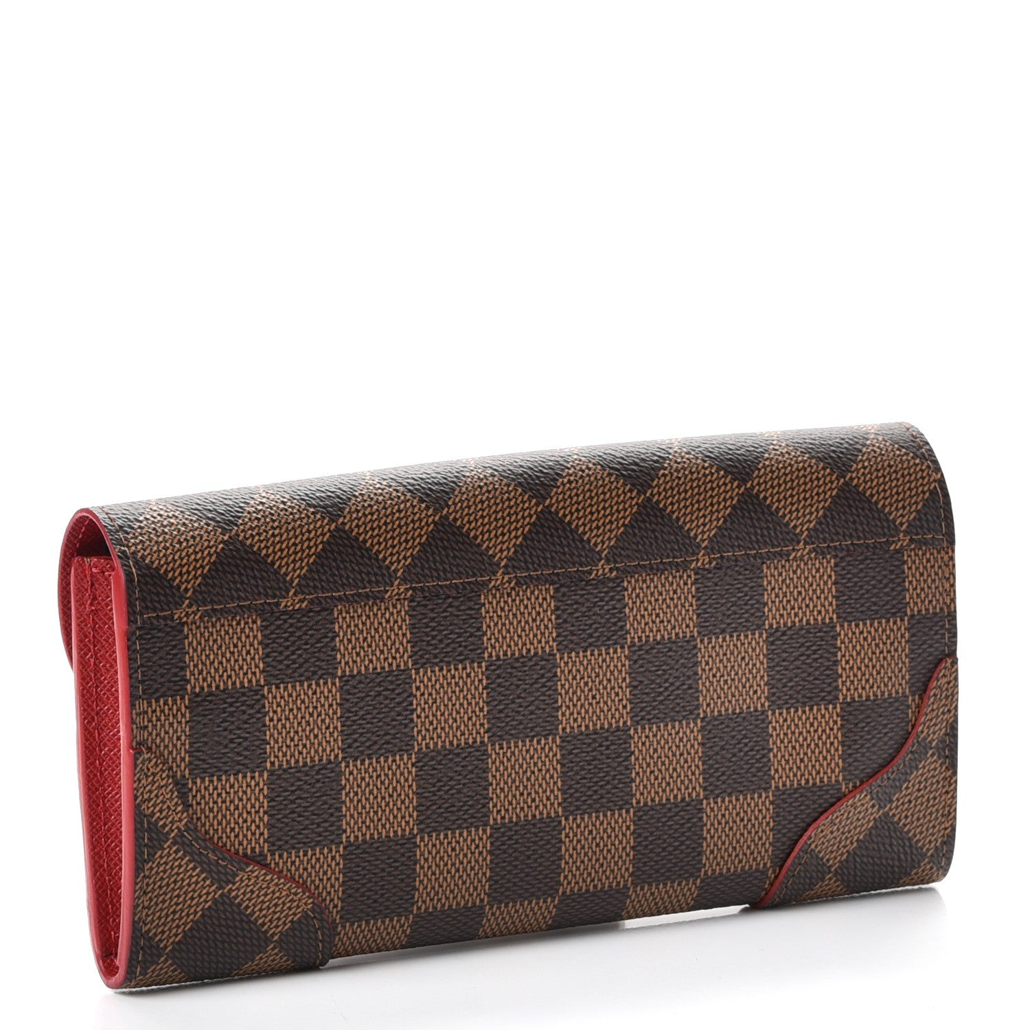 Louis Vuitton Damier Ebene Caissa Wallet Cherry 3 of 9