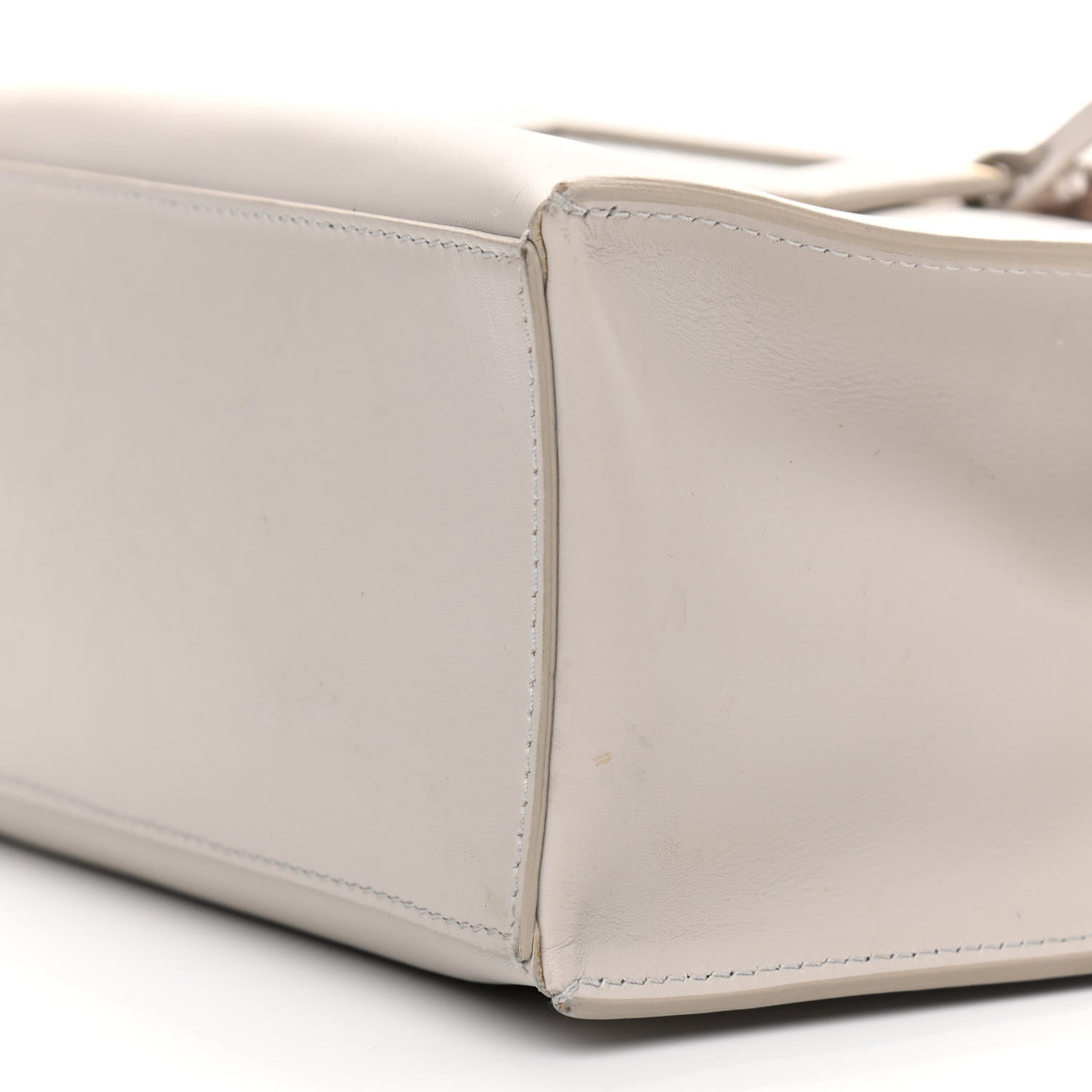 Calfskin Elaphe Snakeskin Mini Padlock All Afternoon Tote Gris Acier