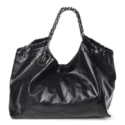 Chanel Vinyl XL Coco Cabas Black 3 of 22