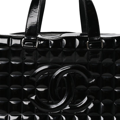 Chanel Patent Quilted Chocolate Bar Bowler Black 8 of 13