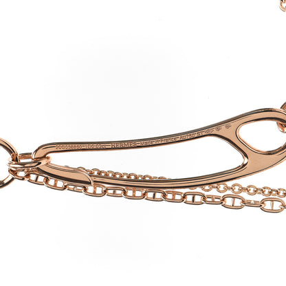 Hermes 18K Rose Gold Diamond GM Chaine d'Ancre Punk Lariat Necklace 4 of 5