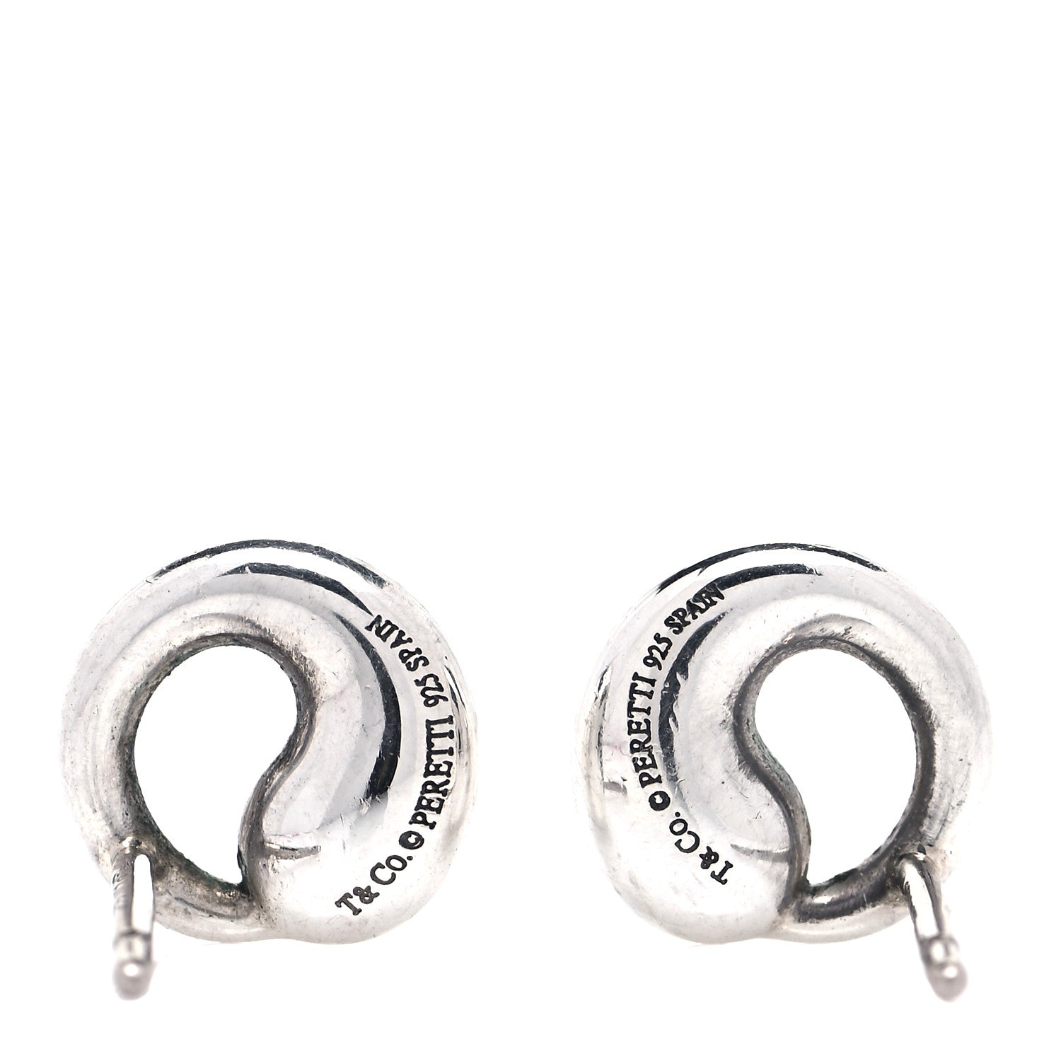Tiffany Sterling Silver 9mm Elsa Peretti Eternal Circle Earrings 5 of 5