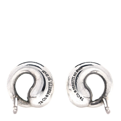 Tiffany Sterling Silver 9mm Elsa Peretti Eternal Circle Earrings 5 of 5