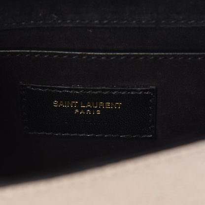 Saint Laurent Textured Metallic Calfskin Small Monogram Kate Satchel Gold 6 of 9