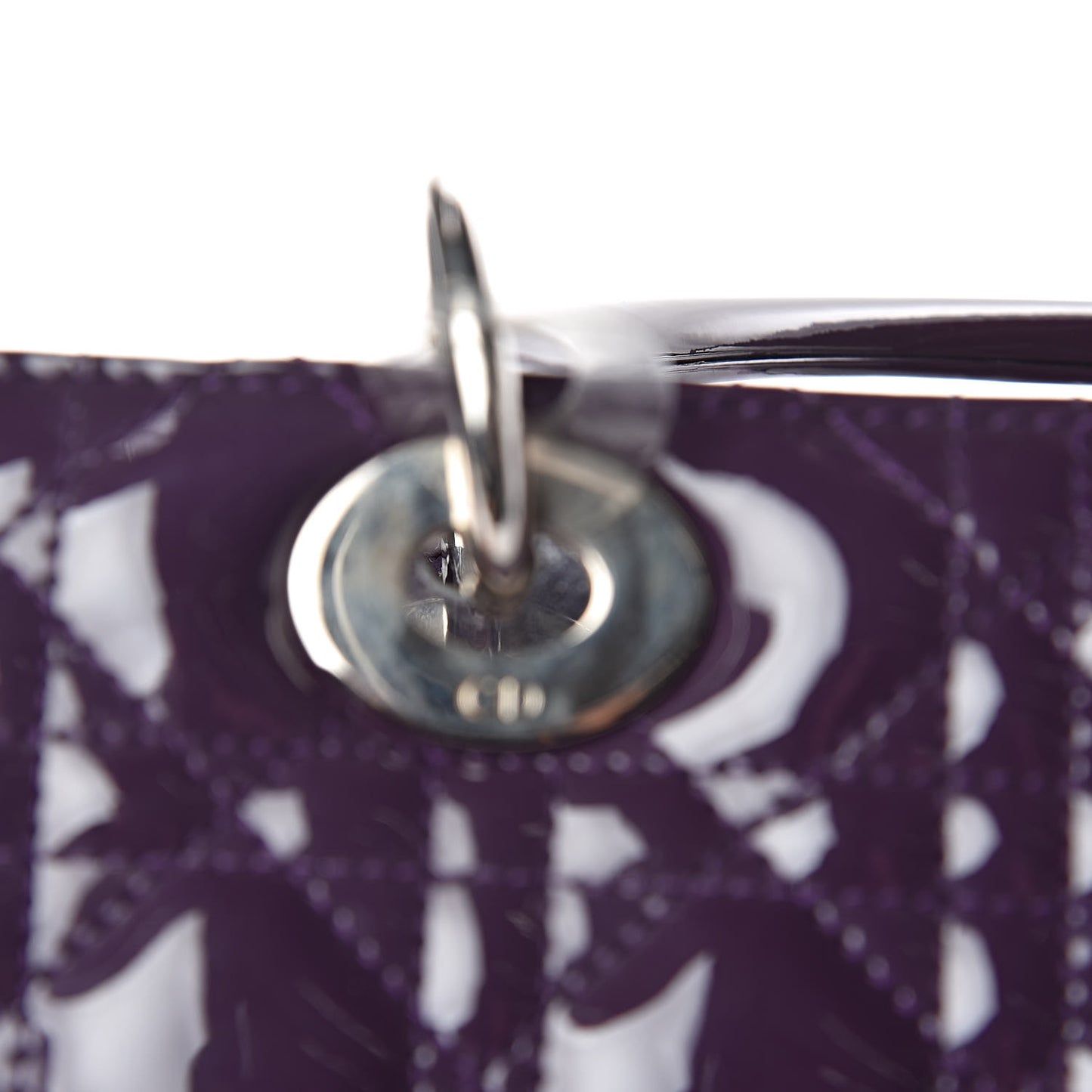 Patent Cannage Medium Lady Dior Purple