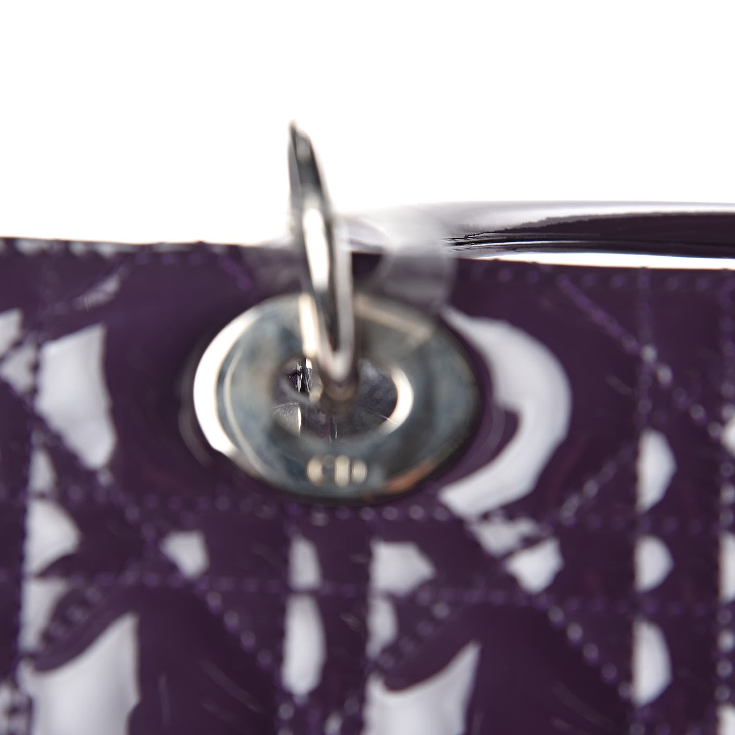 Christian Dior Patent Cannage Medium Lady Dior Purple 16 of 17