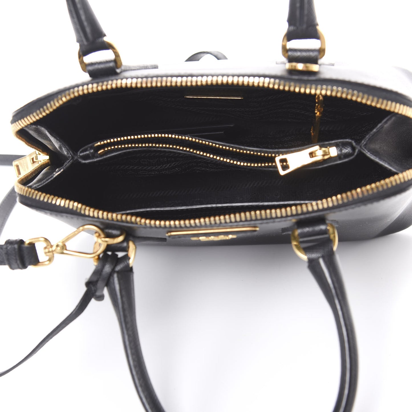 Saffiano Lux Small Promenade Tote Black
