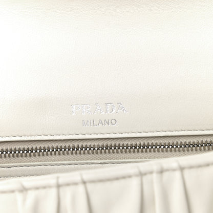 Prada Nappa Gaufre Small Chain Flap Shoulder Bag White 6 of 9