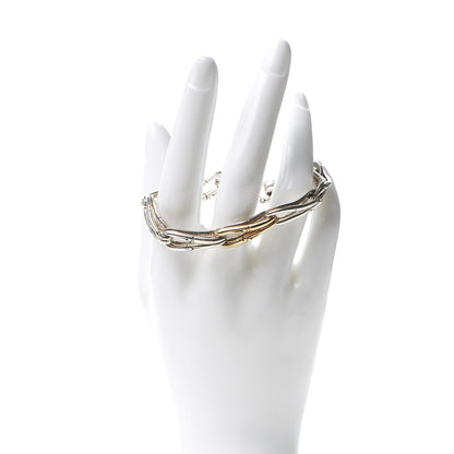 John Hardy Sterling Silver 18 Karat Yellow Gold Bamboo Link Bracelet 2 of 5