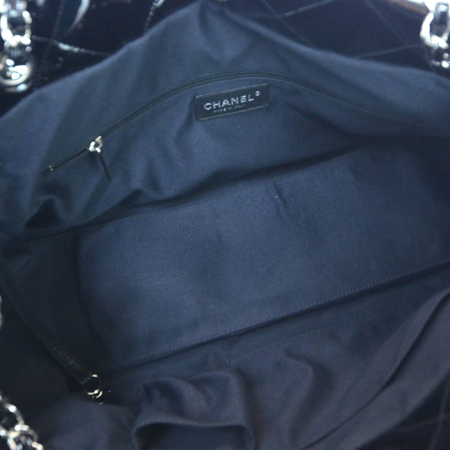 Patent Medium Cells Tote Black