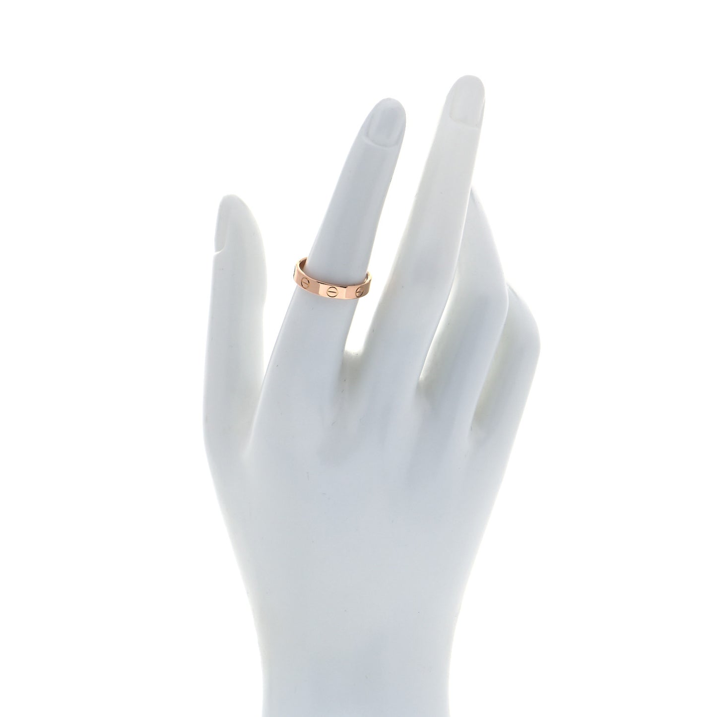 18K Pink Gold 3.5mm LOVE Wedding Band Ring 54 7
