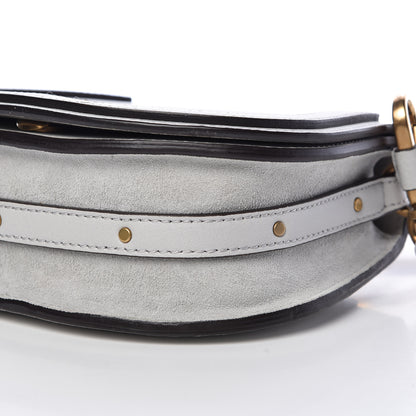 Chloe Calfskin Suede Small Nile Bracelet Bag Airy Grey 9 of 12