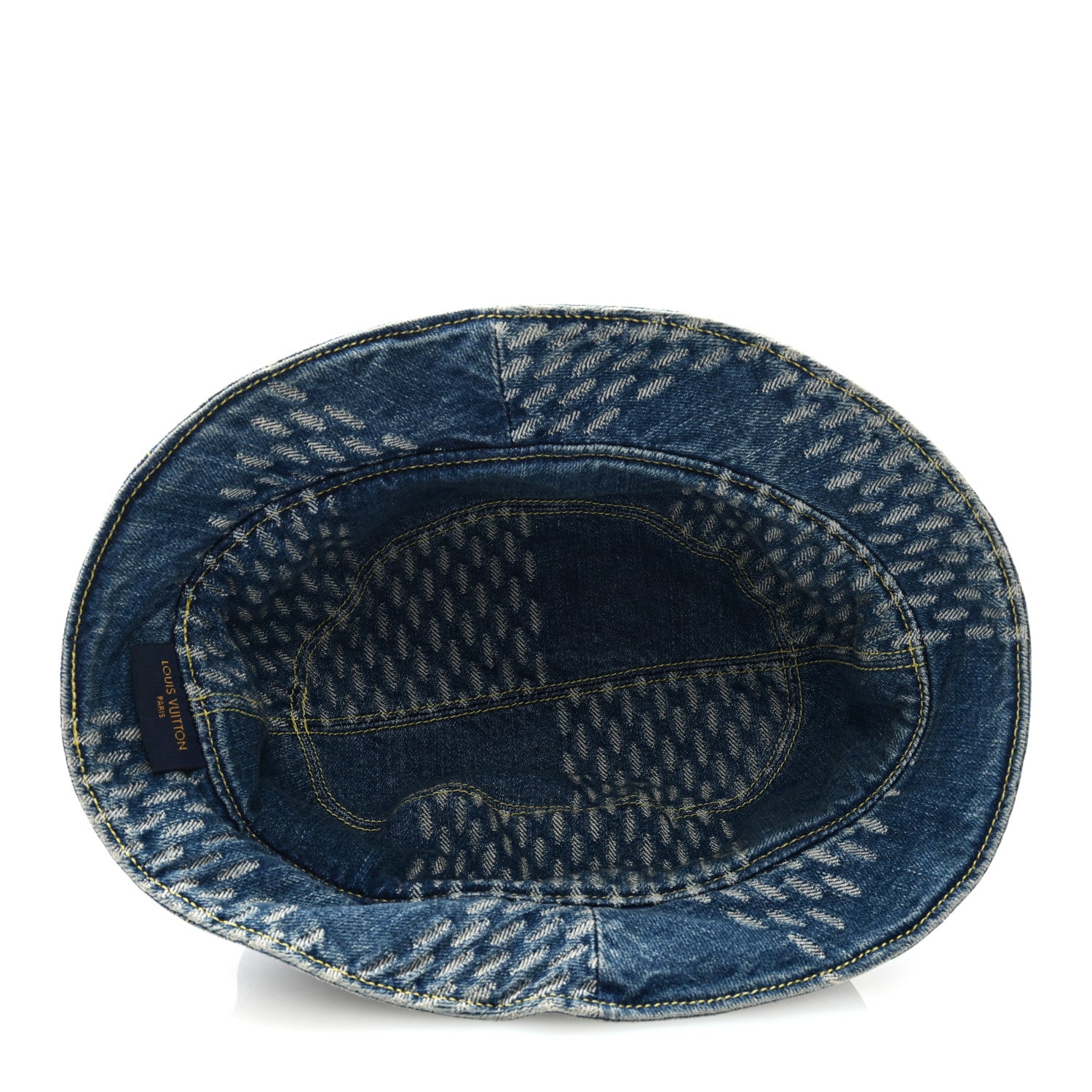 Louis Vuitton x NIGO Monogram Giant Denim Giant Damier Wave Sun Hat Blue 4 of 5