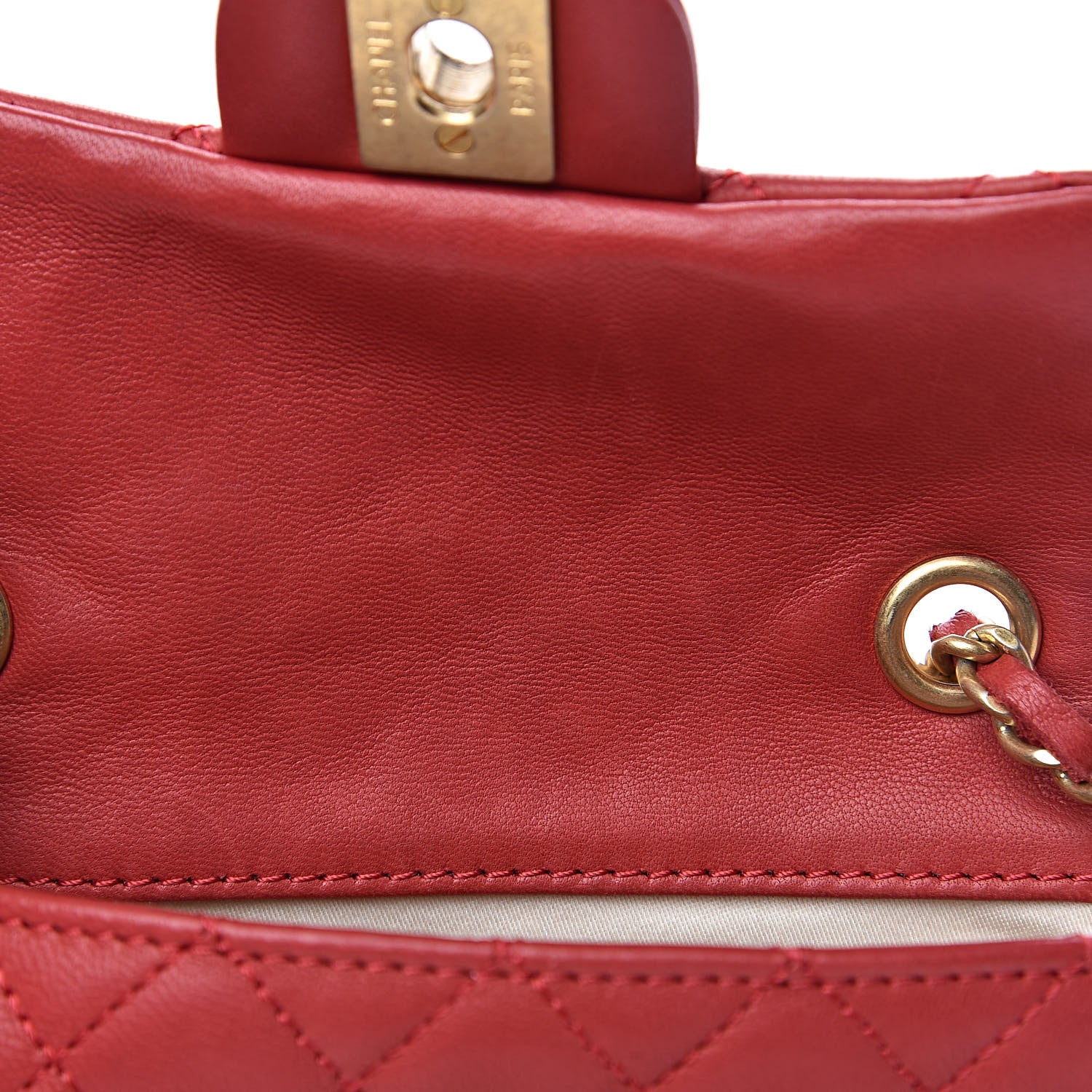 Chanel Lambskin Quilted Extra Mini Cruise Charm Flap Red 8 of 12