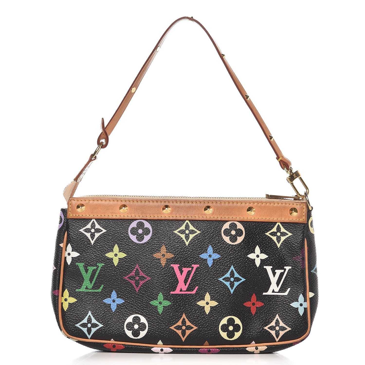 Louis Vuitton Monogram Multicolor Pochette Accessories Black 1 of 17