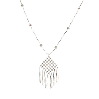 Tiffany 18K White Gold Fringe Pendant Necklace 1 of 5