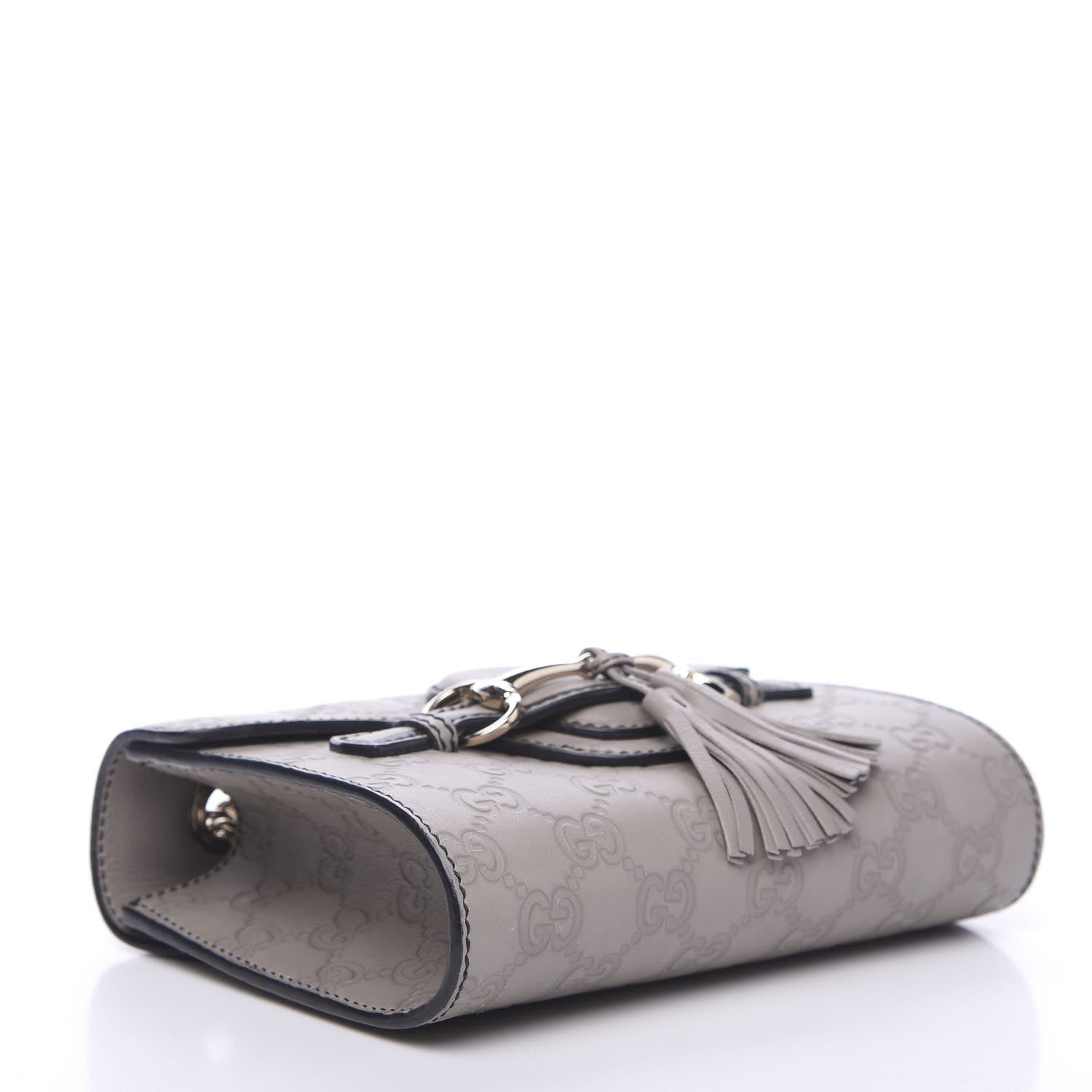 Gucci Guccissima Mini Emily Chain Shoulder Bag Storm Grey 3 of 9