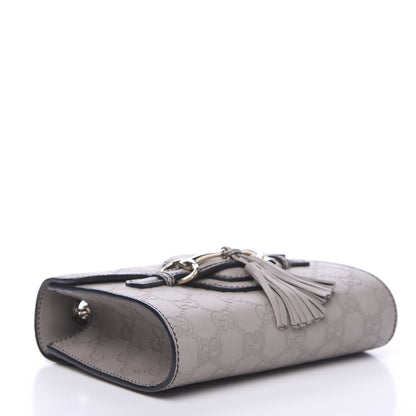 Gucci Guccissima Mini Emily Chain Shoulder Bag Storm Grey 3 of 9
