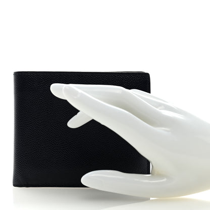 Saint Laurent Grain De Poudre Portefeuille Bi-Fold Wallet Navy 2 of 6