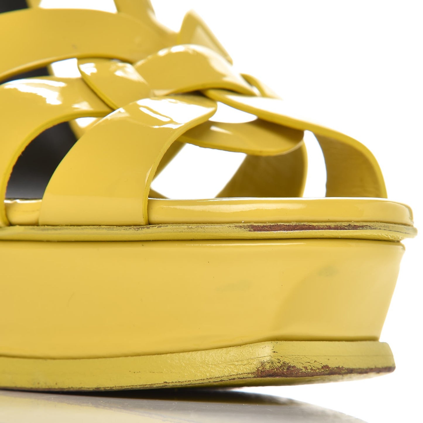 Patent Tribute 105 Platform Sandals 35 Citron