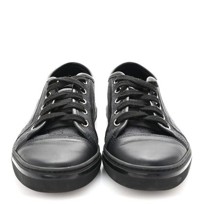 Gucci GG Monogram Calfskin Womens Low Top Sneakers 37 Piombo Black 5 of 20