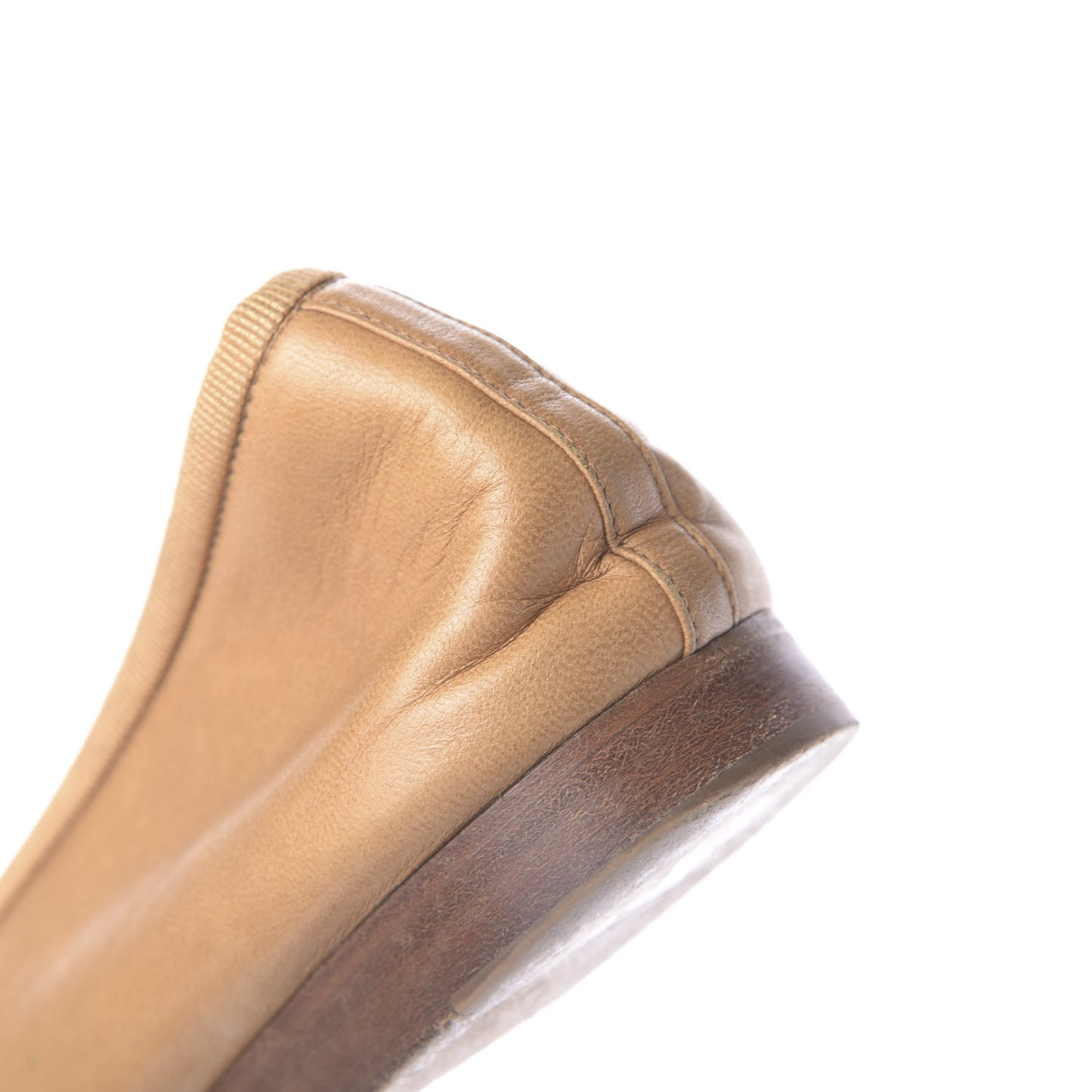Lambskin Cap Toe CC Ballerina Flats 40 Beige