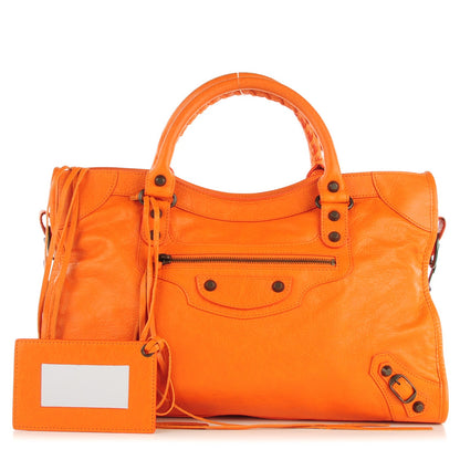 Balenciaga Agneau Classic Hardware City Tangerine 1 of 7