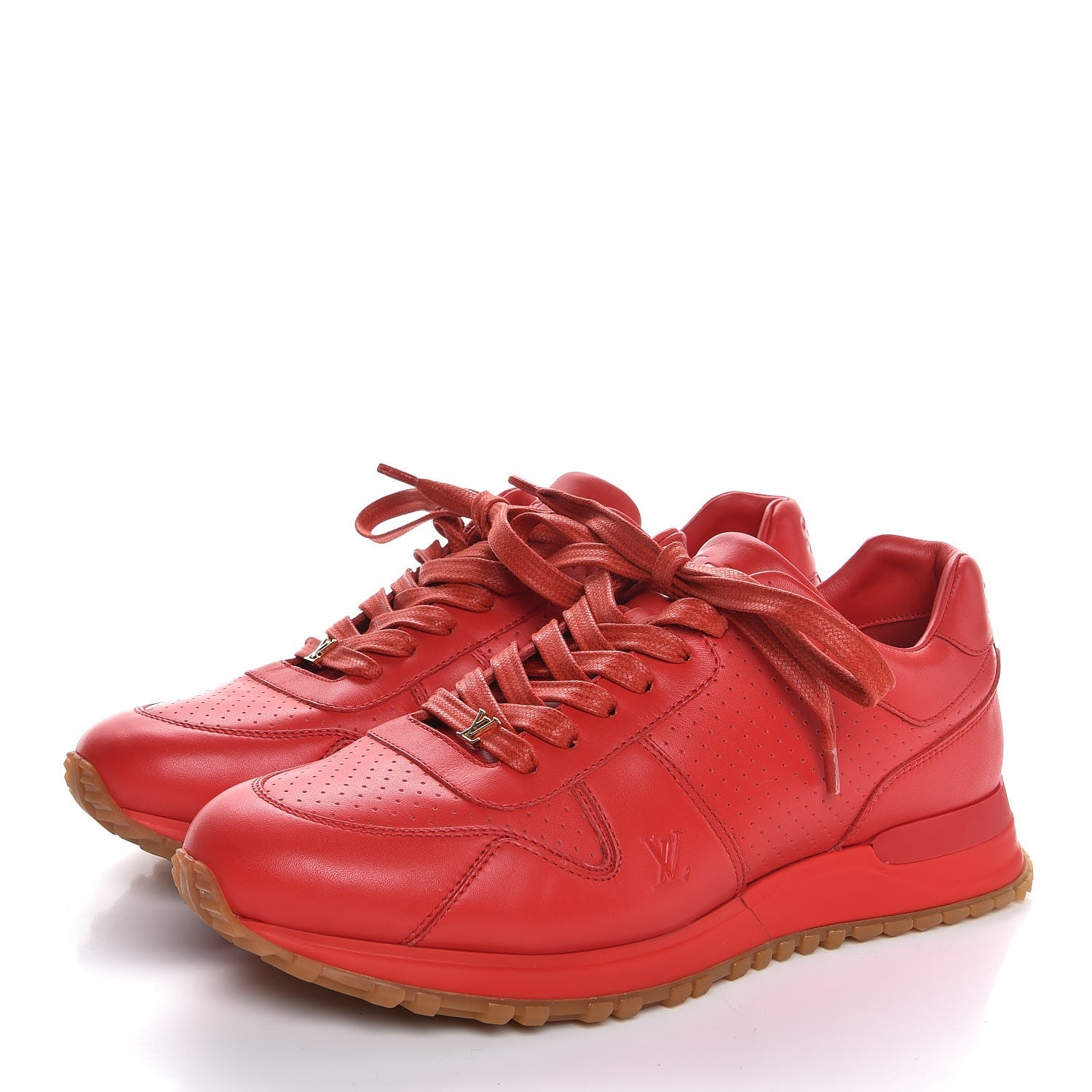 Louis Vuitton X SUPREME Calfskin Run Away Sneakers 7 Red 3 of 9