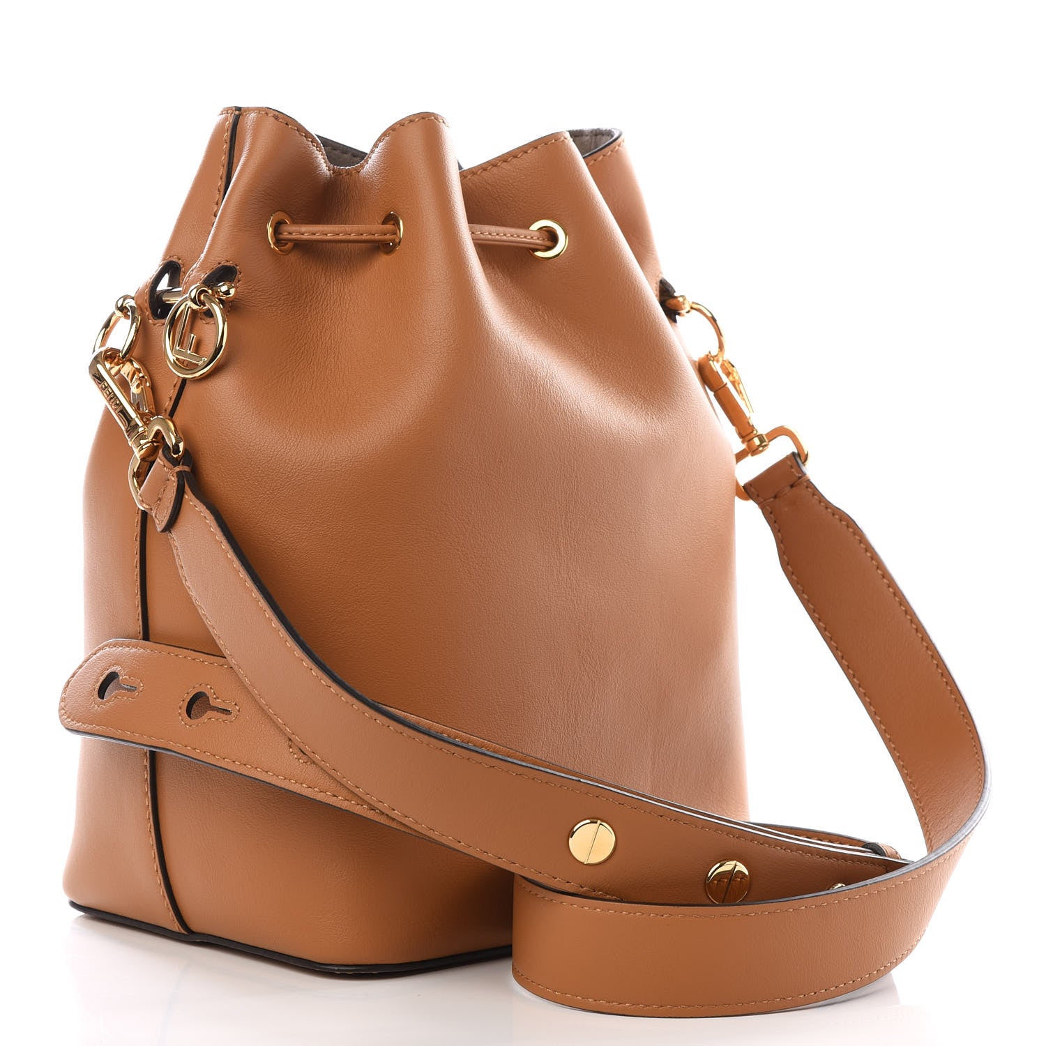 Fendi Vitello Grace Matte F is Fendi Grande Mon Tresor Bucket Bag Nocciola 2 of 11