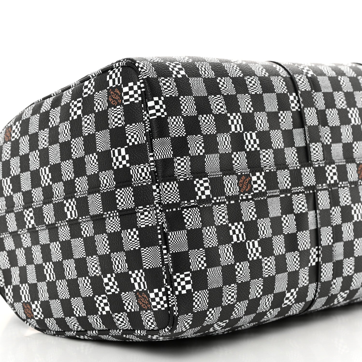 Louis Vuitton Damier Distorted Keepall Bandouliere 50 Black White 8 of 9