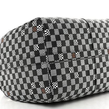 Louis Vuitton Damier Distorted Keepall Bandouliere 50 Black White 8 of 9