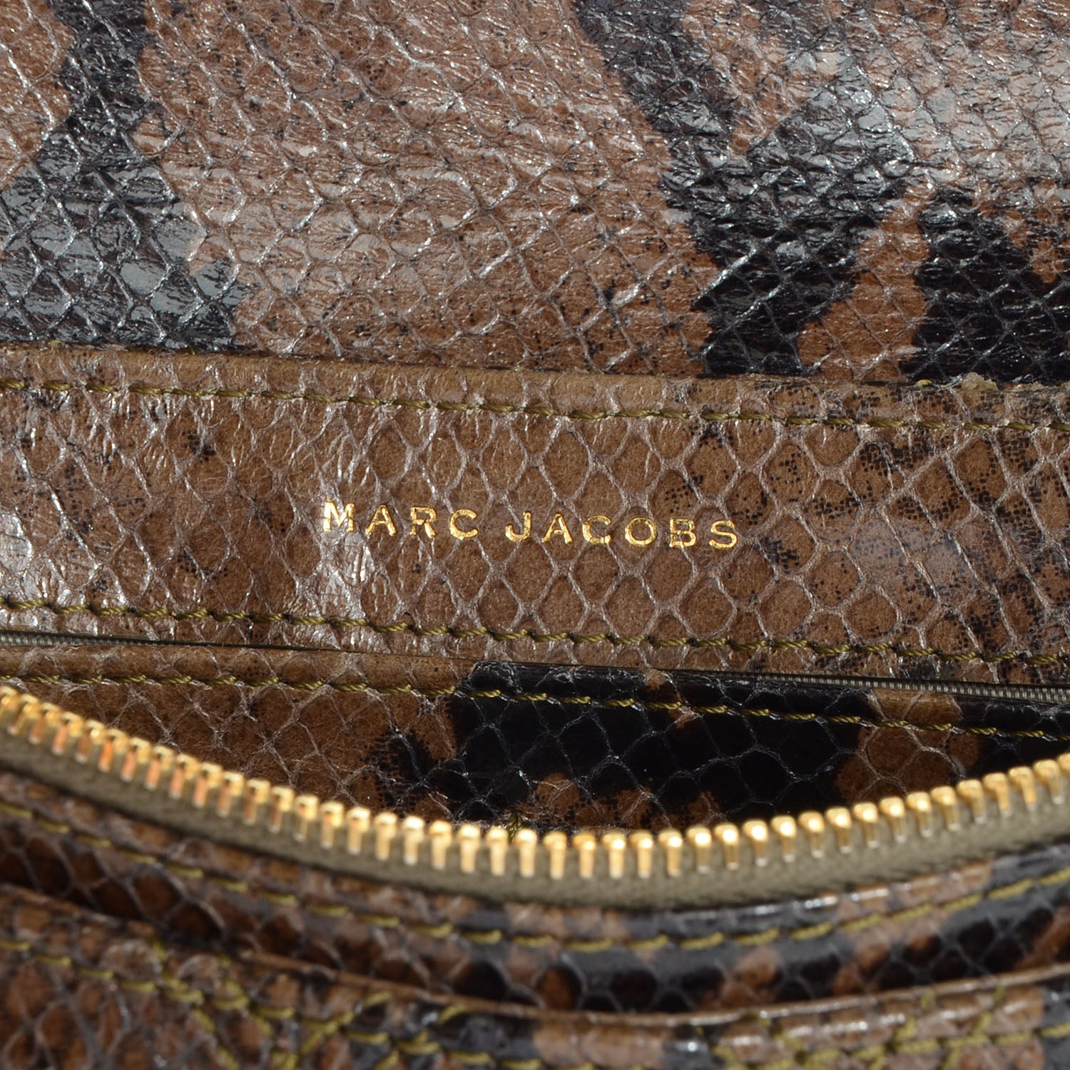 Marc Jacobs Python Embossed Stardust Single Brown 6 of 9