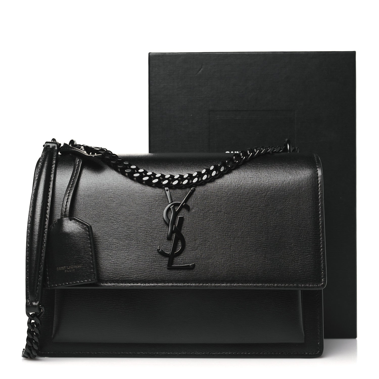 Saint Laurent Calfskin Medium Monogram Monochrome Sunset Black 11 of 11
