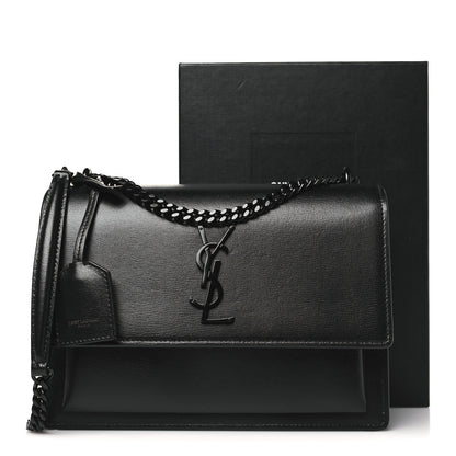 Saint Laurent Calfskin Medium Monogram Monochrome Sunset Black 11 of 11