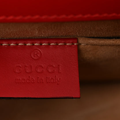 Gucci Calfskin Mini Sylvie Top Handle Bag Hibiscus Red 7 of 13